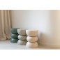 Table d’appoint en aluminium beige 32x32x43.5 cm Table d’appoint en aluminium beige 32x32x43.5 cm