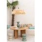 Table d’appoint en aluminium beige 32x32x43.5 cm Table d’appoint en aluminium beige 32x32x43.5 cm