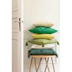 COUSS FLEUR+FLOCHES COTON VERT
