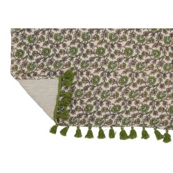 Plaid in cotone verde 130x180x1 cm