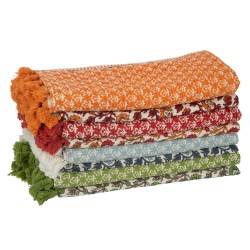 Plaid in cotone verde 130x180x1 cm