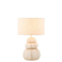 Lampe oursin en polyresine beige 30.5x30.5x47 cm