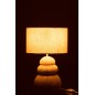Candeeiro oursin em poliresina bege 30,5 x 30,5 x 47 cm Candeeiro oursin em poliresina bege 30,5 x 30,5 x 47 cm