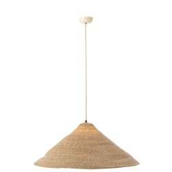 Lampe suspendue chapeau en roseau naturel 80x80x30 cm