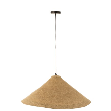 Lámpara de techo de junco natural 82x82x34 cm