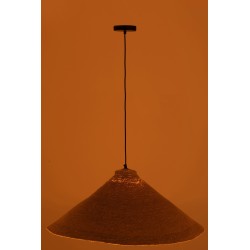 Lámpara de techo de junco natural 82x82x34 cm