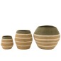 Set di cesti in giunco multicolore 68x68x57 cm