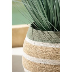 Set di cesti in giunco multicolore 68x68x57 cm