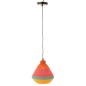 Lampe suspendue en roseau multicolore 25x25x27 cm