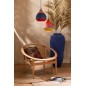 Lampe suspendue en roseau multicolore 25x25x27 cm