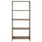 Biblioteca 4 estantes de madera de teca reciclada natural 88x35x190 cm