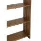 Biblioteca 4 estantes de madera de teca reciclada natural 88x35x190 cm