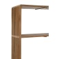 Biblioteca 4 estantes de madera de teca reciclada natural 88x35x190 cm