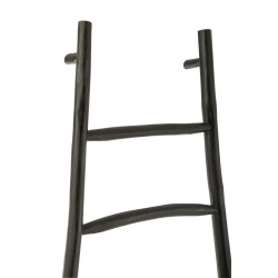 Échelle 6 barreaux en Bois Noir 81x12x185cm