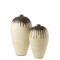Vase en céramique beige 38x38x72 cm Vase en céramique beige 38x38x72 cm