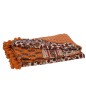 Plaid fleurs en coton orange 130x180x1 cm