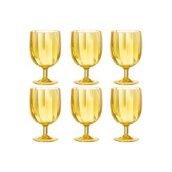 STEMMED GLASS JULIEN PLAST YEL