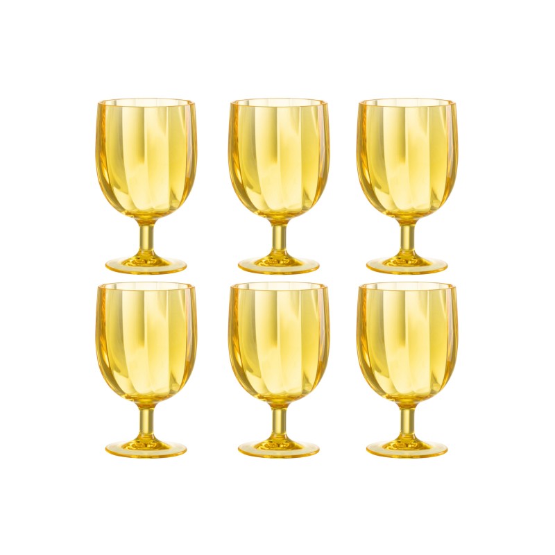 STEMMED GLASS JULIEN PLAST YEL