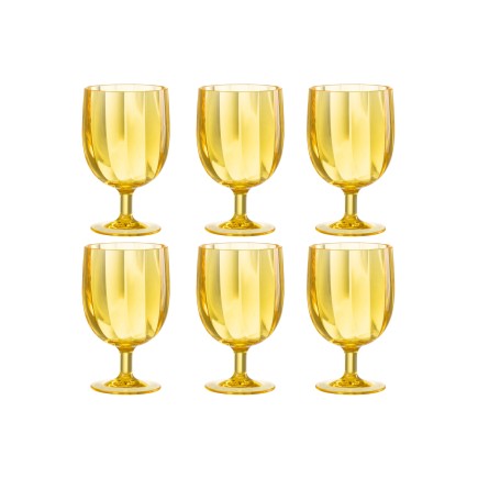 STEMMED GLASS JULIEN PLAST YEL