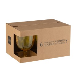 STEMMED GLASS JULIEN PLAST YEL