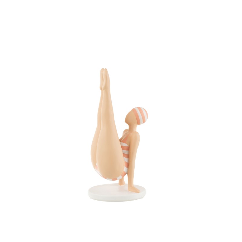 Statuette femme en polyrésine multicolore 12.5x12x26.5 cm Statuette femme en polyrésine multicolore 12.5x12x26.5 cm