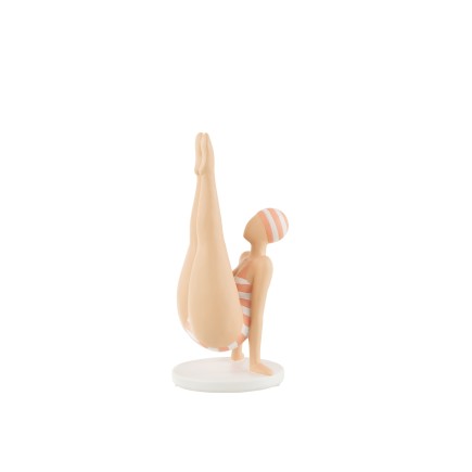 Mujer yoga en poliresina multicolor 12.5x12x26.5 cm