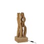 Lampe de bureau en bois naturel 24x24x56 cm