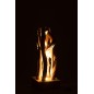 Lampe de bureau en bois naturel 24x24x56 cm