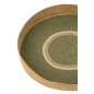 Plato redondo de junco verde 50x50x7 cm