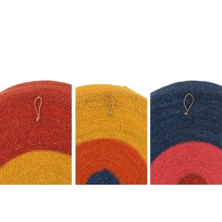 Platos decorativos de pared en junco multicolor 50x50x5 cm