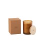 Bougie senteur «Ambre Intime» 38h en paraffine jaune 8.5x8.5x12.5 cm