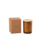 Vela perfumada «Ámbar Íntimo» 38h en parafina amarilla 8.5x8.5x12.5 cm