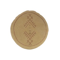 POUF CYL ETHN PATT COTT SAND