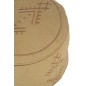 POUF CYL ETHN PATT COTT SAND POUF CYL ETHN PATT COTT SAND