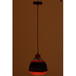 Lampe suspendue en roseau multicolore 25x25x27 cm
