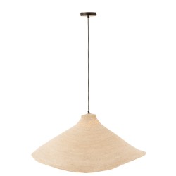 Lampe suspendue en roseau blanc 82x82x34 cm