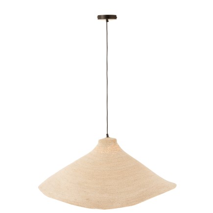 Lampe suspendue en roseau blanc 82x82x34 cm