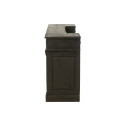 Bar avec rangements en bois de manguier noir 180*55*106 cm