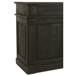 Bar avec rangements en bois de manguier noir 180*55*106 cm