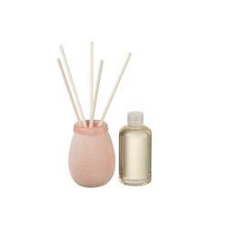 Huile Parfumee+Batonnets Capri 200Ml Rose Clair H 26 cm