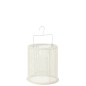 Lanterna sospesa in poliestere bianco 18x18x21 cm Lanterna sospesa in poliestere bianco 18x18x21 cm
