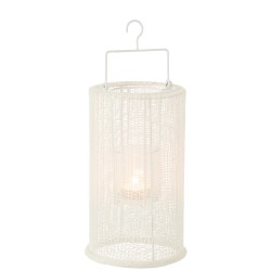 LANTERNA APPESA CILINDRO MET/POL WHI L