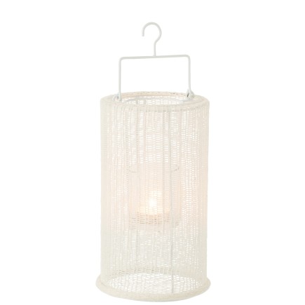 LANTERNA APPESA CILINDRO MET/POL WHI L