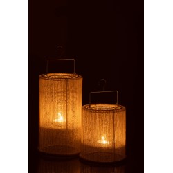 LINTERNA COLGANTE CILIND MET/POL WHI L