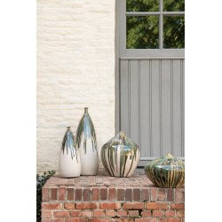 Vase haut peint en céramique 22x22x51 cm