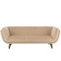 FAUTEUIL 3 PLACE LINA VELOUR/BOIS DE FRENE BEIGE FAUTEUIL 3 PLACE LINA VELOUR/BOIS DE FRENE BEIGE