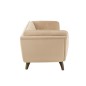 FAUTEUIL 3 PLACE LINA VELOUR/BOIS DE FRENE BEIGE FAUTEUIL 3 PLACE LINA VELOUR/BOIS DE FRENE BEIGE