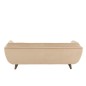 FAUTEUIL 3 PLACE LINA VELOUR/BOIS DE FRENE BEIGE FAUTEUIL 3 PLACE LINA VELOUR/BOIS DE FRENE BEIGE