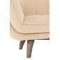 FAUTEUIL 3 PLACE LINA VELOUR/BOIS DE FRENE BEIGE FAUTEUIL 3 PLACE LINA VELOUR/BOIS DE FRENE BEIGE