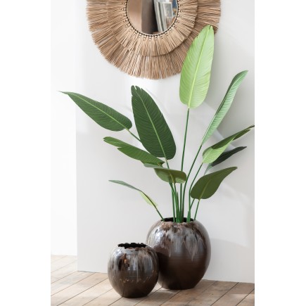 Macetero de cerámica marrón 40*40*40 cm